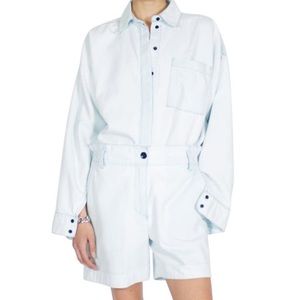 NWT Proenza Schouler white label chambray shorts color Bleach size 8